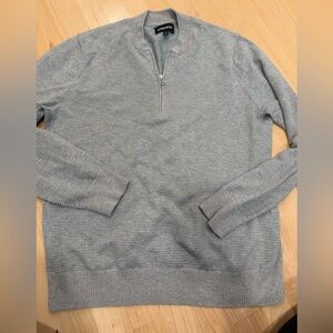 Bonobos Men's Light Gray Half-Zip Textured Sweater